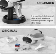 AMVR Stand Holder for Meta Quest 2-Quest Pro-PSVR2-Pico 4 - Universal VR Headset Display Dock with 2 Touch Controllers Hanger Station image4.jpg