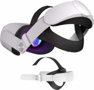 Bioherm Adjustable Head Strap for Meta-Meta Quest 2 - Comfortable VR Headset Accessory, Reduces Pressure, Sweatproof, Ivory White image1.jpg
