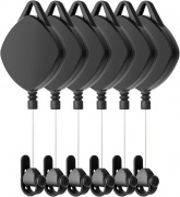 VR Cable Management(6 Packs) Retractable Ceiling Pulley System for Meta Rift-Rift S-HTC Vive-Vive Pro Data Charging Wire for Quest2-Quest-GO-Valve Index VR Accessories (Black) image1.jpg