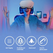 Meta Quest 2 VR Face Pad - Anti-Fog, Sweatproof PU Leather Foam Cushion - 2 Pack Replacement Accessories by Hanpusen image6.jpg