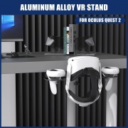 Dollox VR Stand VR Display Holder Under Desk Virtual Reality Headsets Metal Stand Storage Hook Universal Clamp on Desk Hanger Hooks for Meta Quest 2-Quest-Rift S image2.jpg